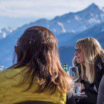 Guests relax on the slopes in Courmayeur