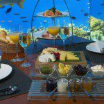 Brunch in Anantara Kihavah Villas’ aquatic dining room