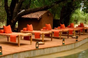 Swimming pool at AndBeyond Mahua Kothi Bandhavgarh