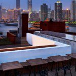 The Waterhouse’s rooftop bar overlooks Huangpu river