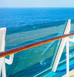 Deck of luxury cruise ship atiger