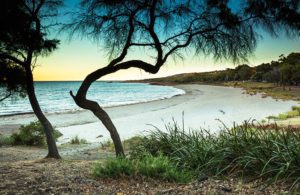 Near-deserted beaches are a feature of the coastline.