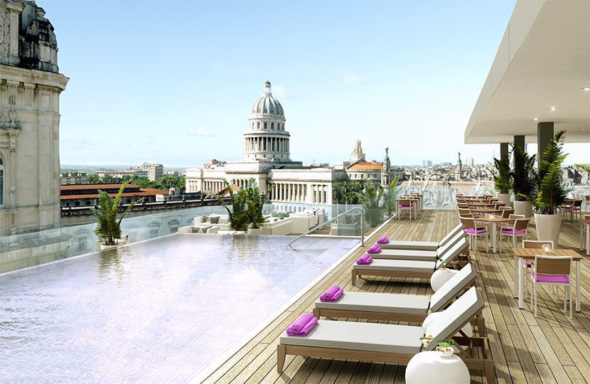 Located in Havana Vieja Gran Hotel Kempinski Manzana La Habana rooftop pool