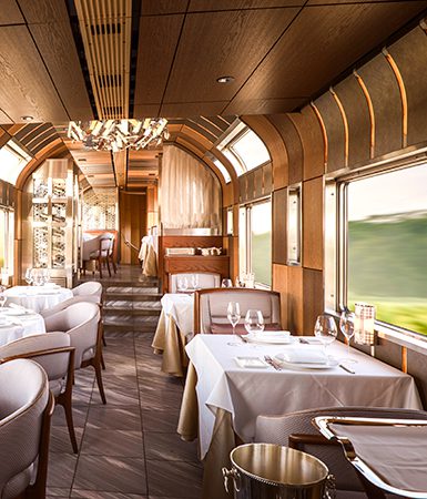 dining room on board Train Suite Shiki Shima