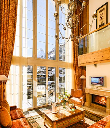 A beautiful suite at Mont Cervin Palace
