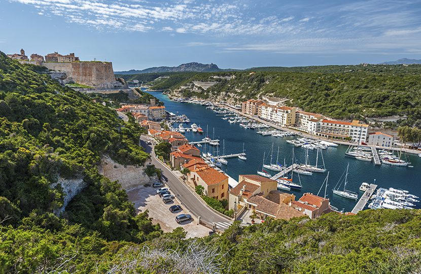 Landscape of Bonifacio with the Harbor and The Citadel at left (by Sasha64f)