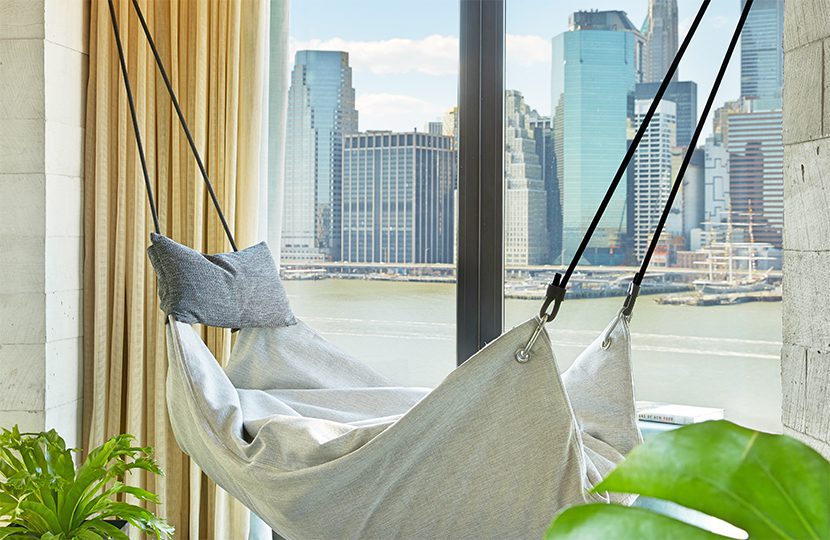 Hotel Brooklyn Bridge room hammock with a view
