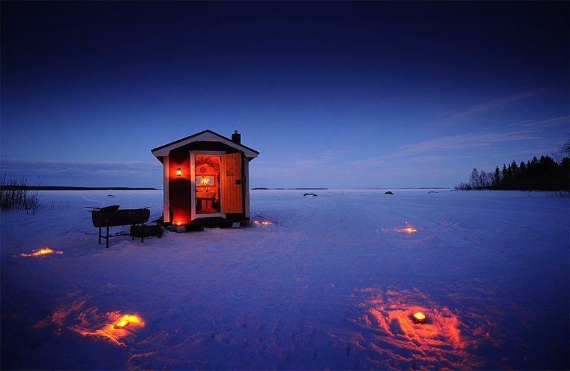 Fire and ice: aurora streams meet Arctic Sweden