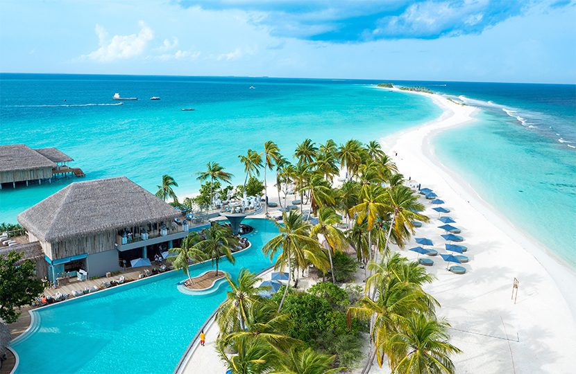The Luxury 50 List 2017: Aerial View Finolhu Sandbank and Beach Club