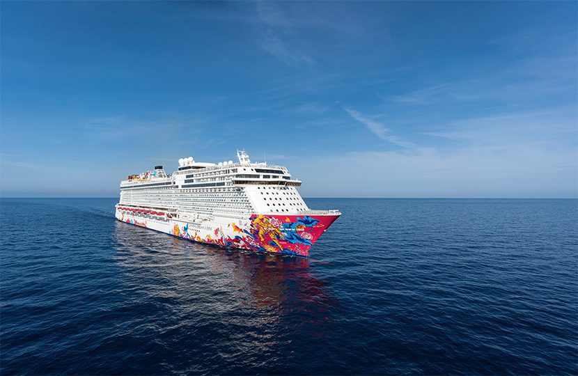 Genting Dream aerial view