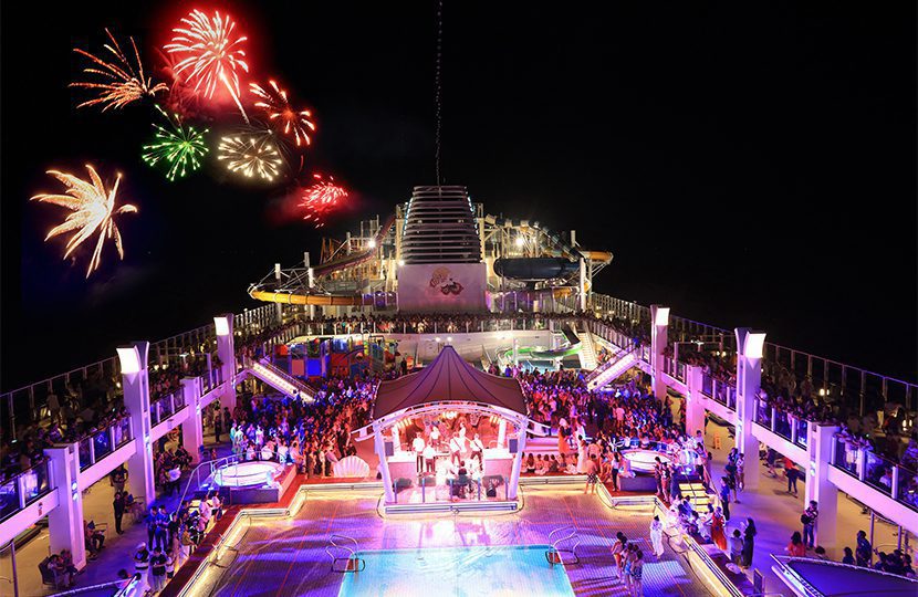 Genting Dream night fireworks