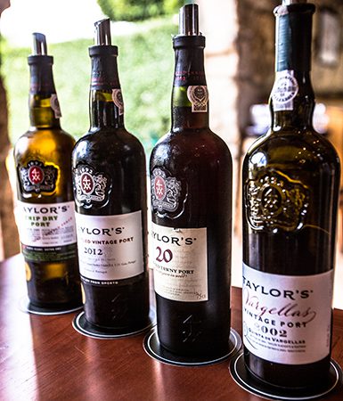 Taylor’s line-up during the port tasting