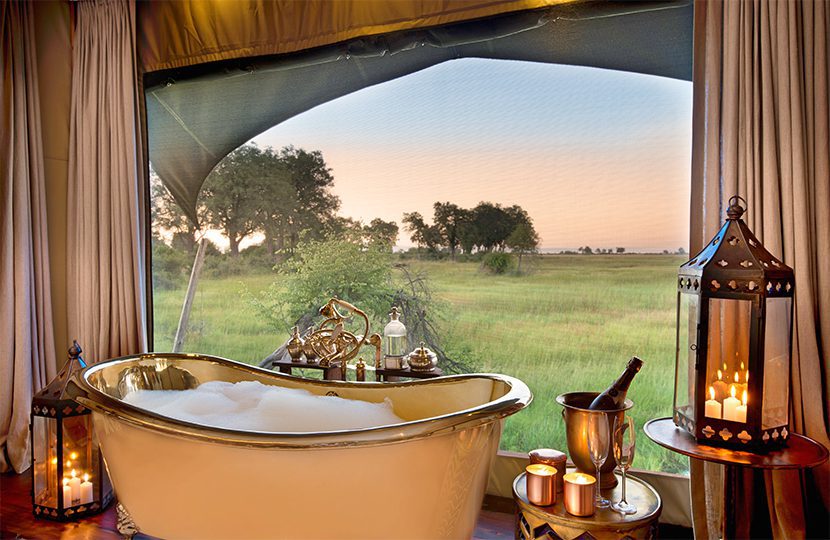 Sink down into a rich copper bath at the Abu Camp