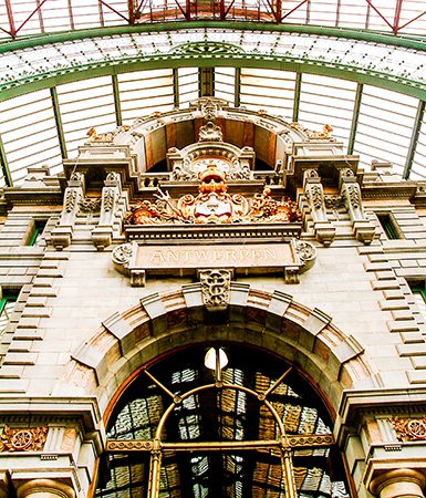 Impressive structure at Antwerp Central station