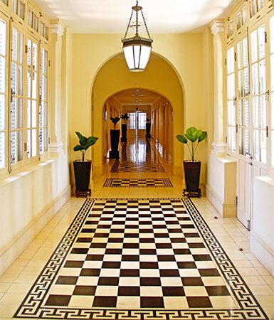 Corridor of Raffles Hotel Le Royal Phnom Penh