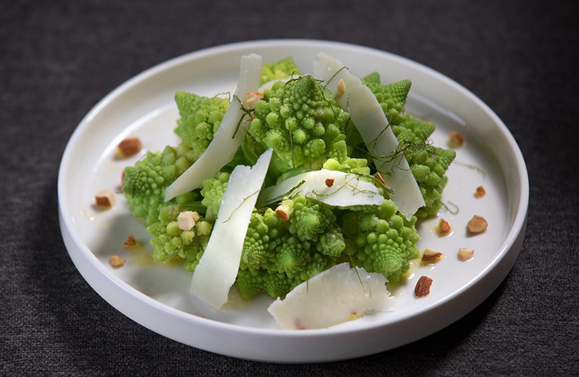 VENUE By Sebastian Chilled Romanesco, Lemon Vinaigrette, Almonds, Parmigiano Reggiano