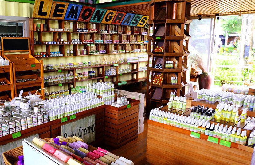 Lemongrass House selling a variety of organic spa products made by hand in Phuket