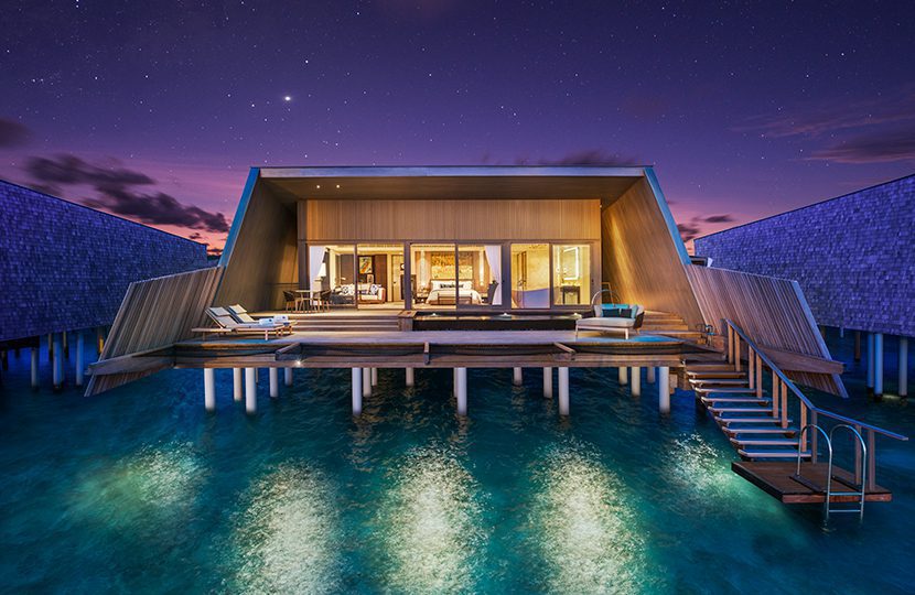 Sunset Overwater Villa with pool