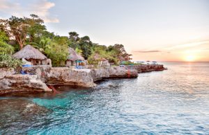 The villas at The Rockhouse perch on the edge of the volcanic cliffs