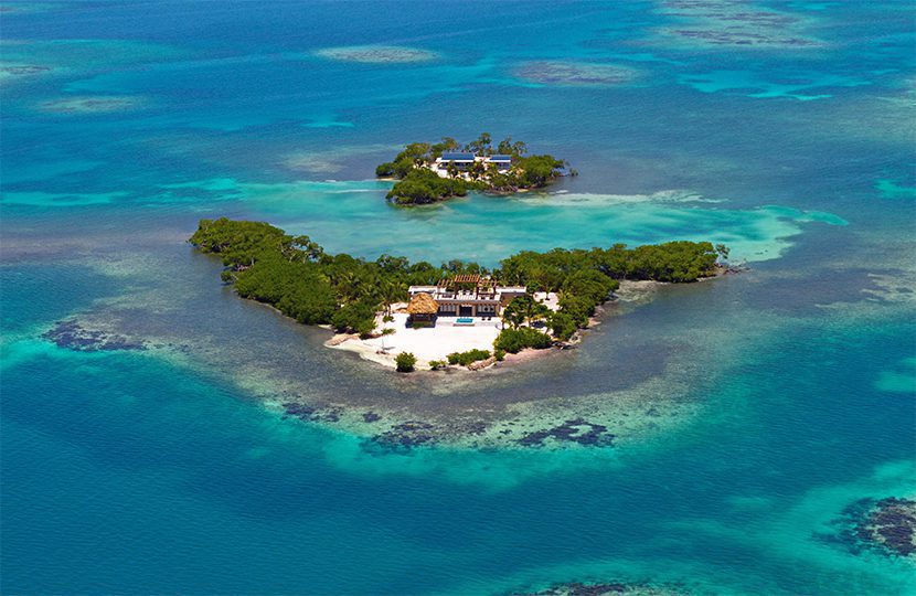 Not quite uncharted, Gladden lies 20 minutes Northeast of Placencia, Belize