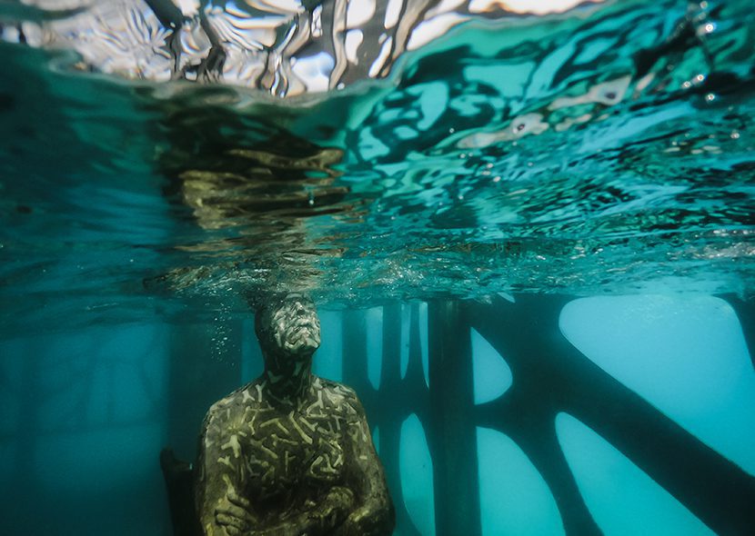 Underwater Art Installation by Jason deCaires Taylor at Fairmont Maldives Sirru Fen Fushi