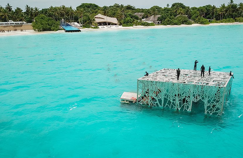 Underwater Art Installation by Jason deCaires Taylor at Fairmont Maldives Sirru Fen Fushi