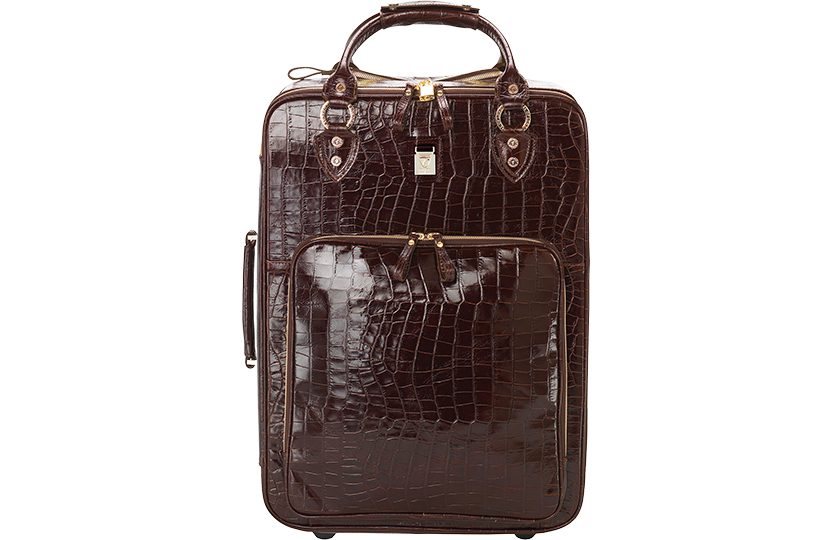 For Him ASPINAL OF LONDON Large cabin case in amazon brown croc 1,792 SGD
