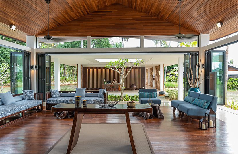 The serene reception area at ila Spa