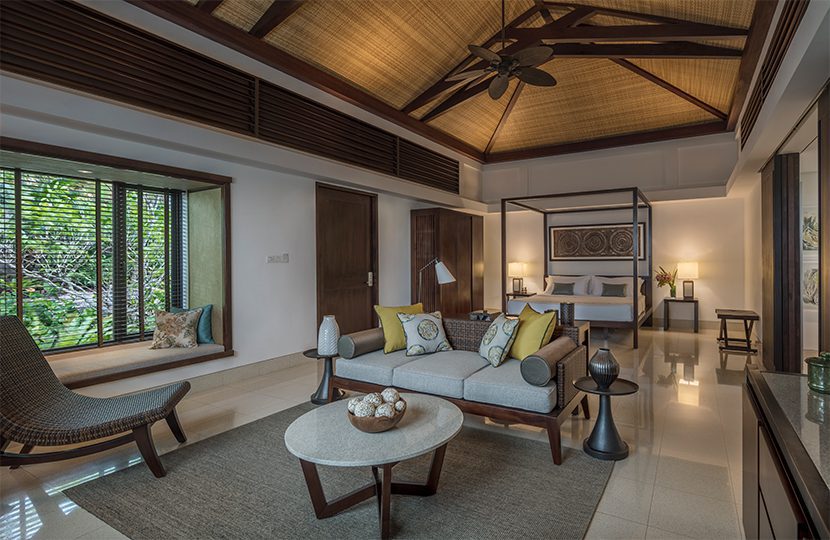 The living area of the Beachfront Villa