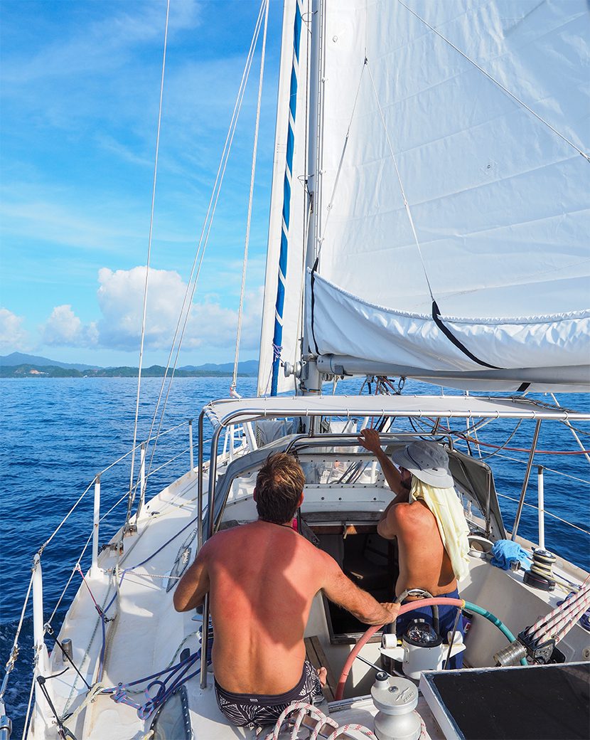 one of the greenest ways to see Palawan is aboard a sailboat