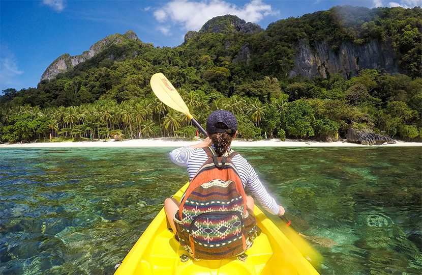 From the beach below the Birdhouse you can paddle to several secluded beaches