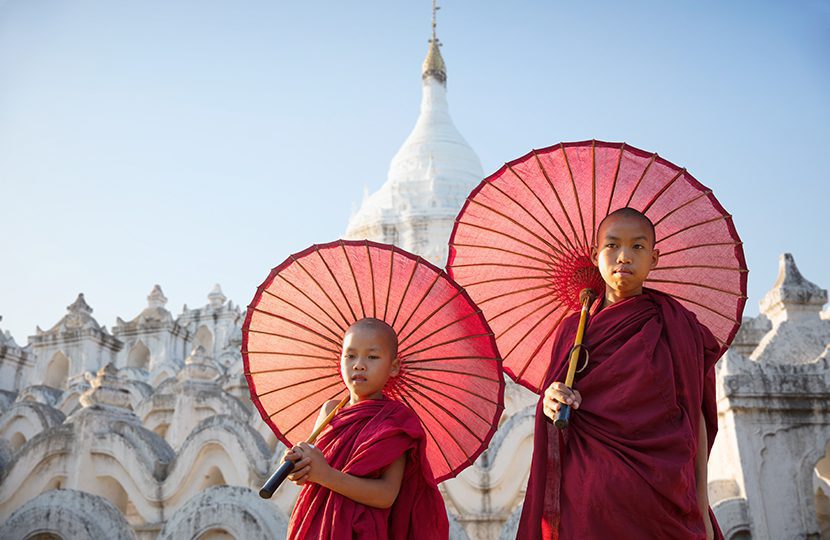 Little monks at Mingun Pahtodawgyi Mingun paya