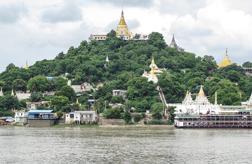 Stupas along the river - 