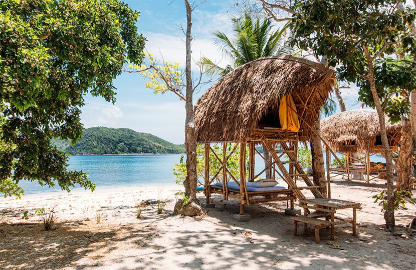 Open sided bamboo ‘Tuka’ hut