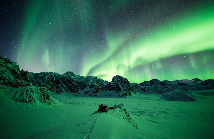 The high elevations of Sheldon Chalet, combined with the crystal-clear mountain air make for stellar aurora-viewing by chris burkard