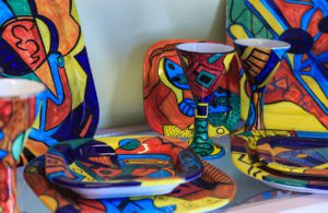 Grazia Maioliche Ceramics (Deruta) display