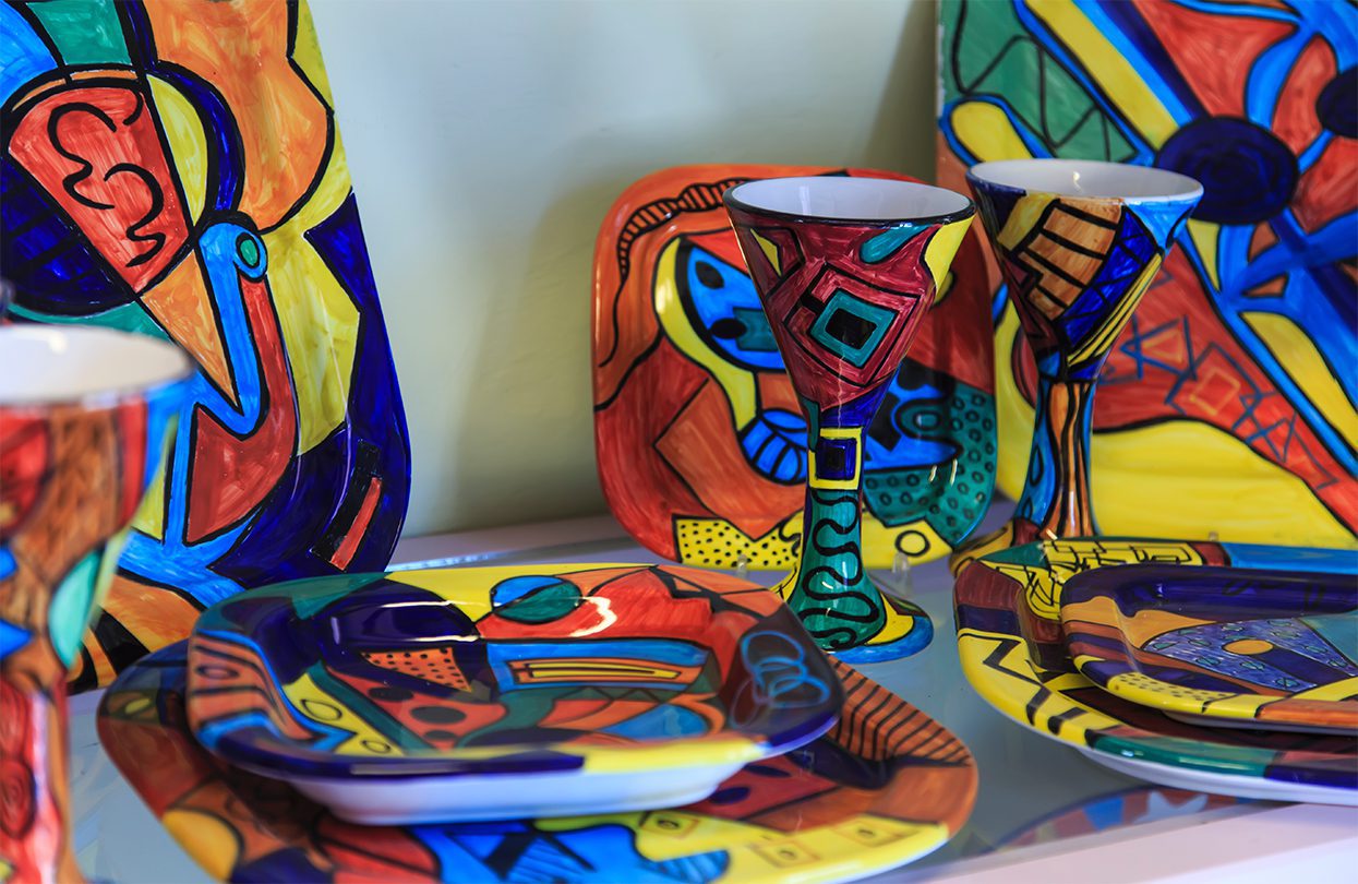 Grazia Maioliche Ceramics (Deruta) display - 