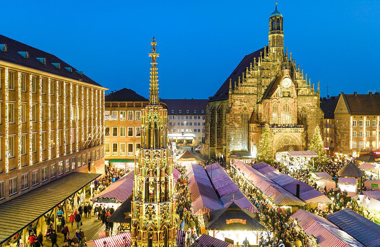 Spectacular views of the Nuernberger Christmas marktet