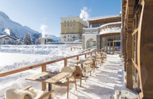 Outdoor dining at Kulm Hotel