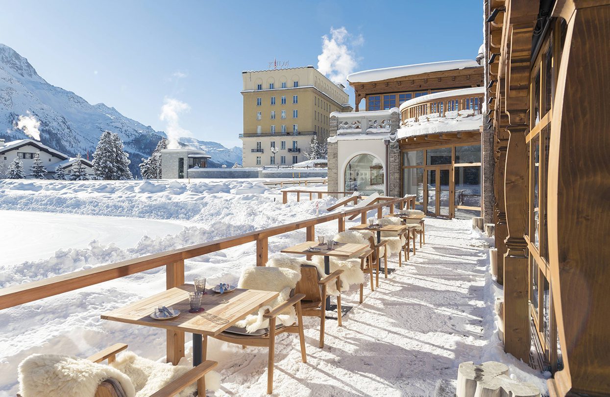 Outdoor dining at Kulm Hotel