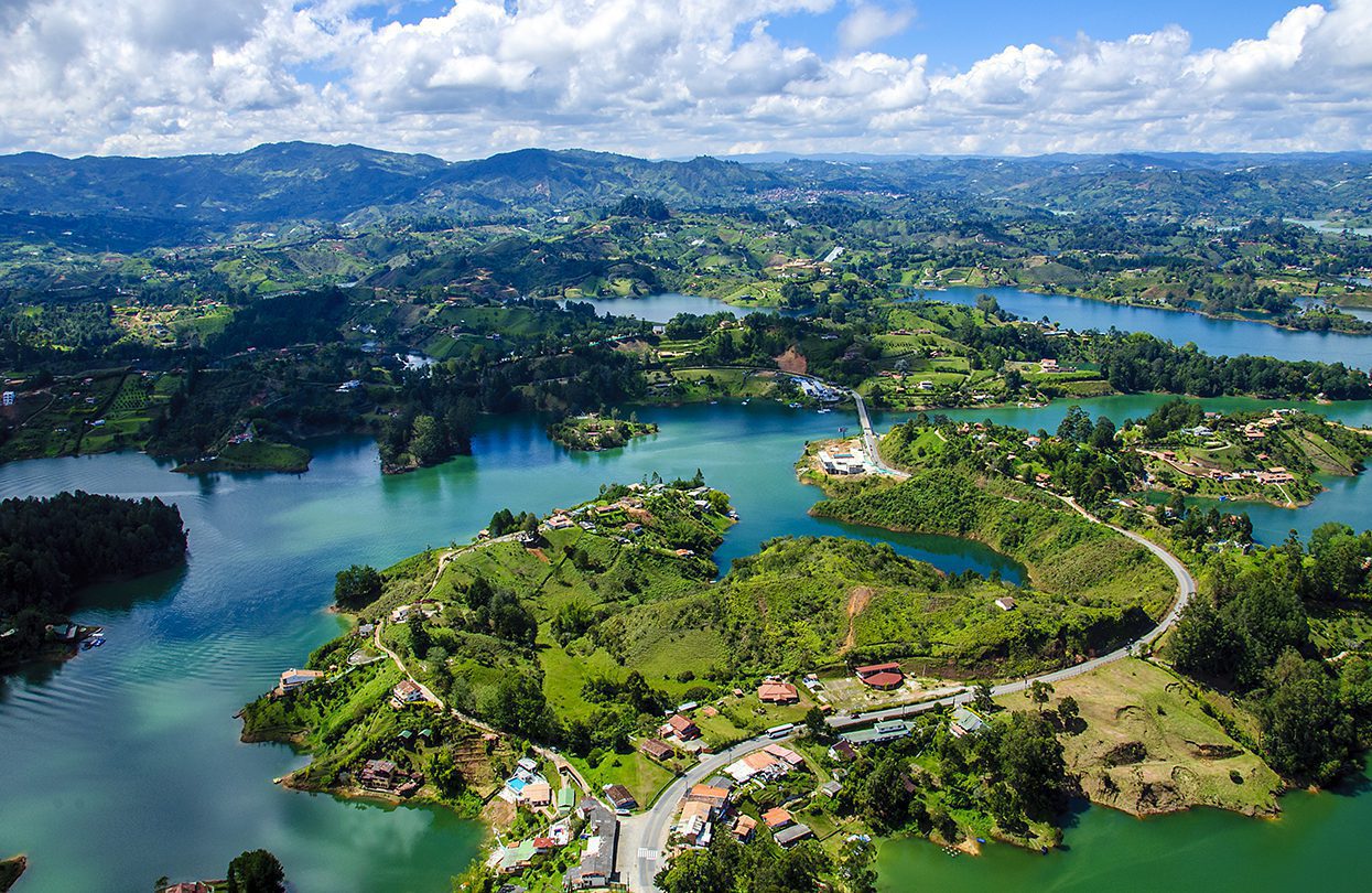 Panoramic view from Rock of Guatape in Medellin by Gokhan Bozkaya