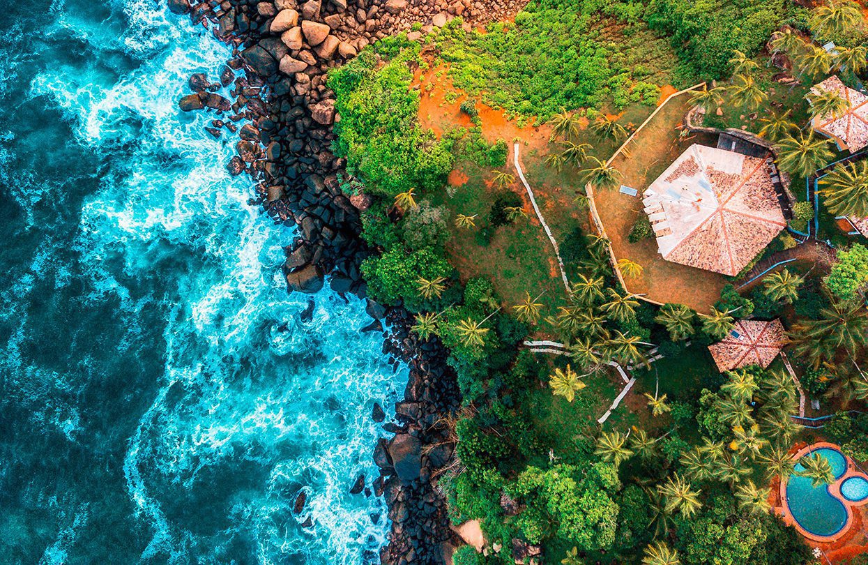 Bird's eye view in Mirissa Beach by Vithurshan Sharma