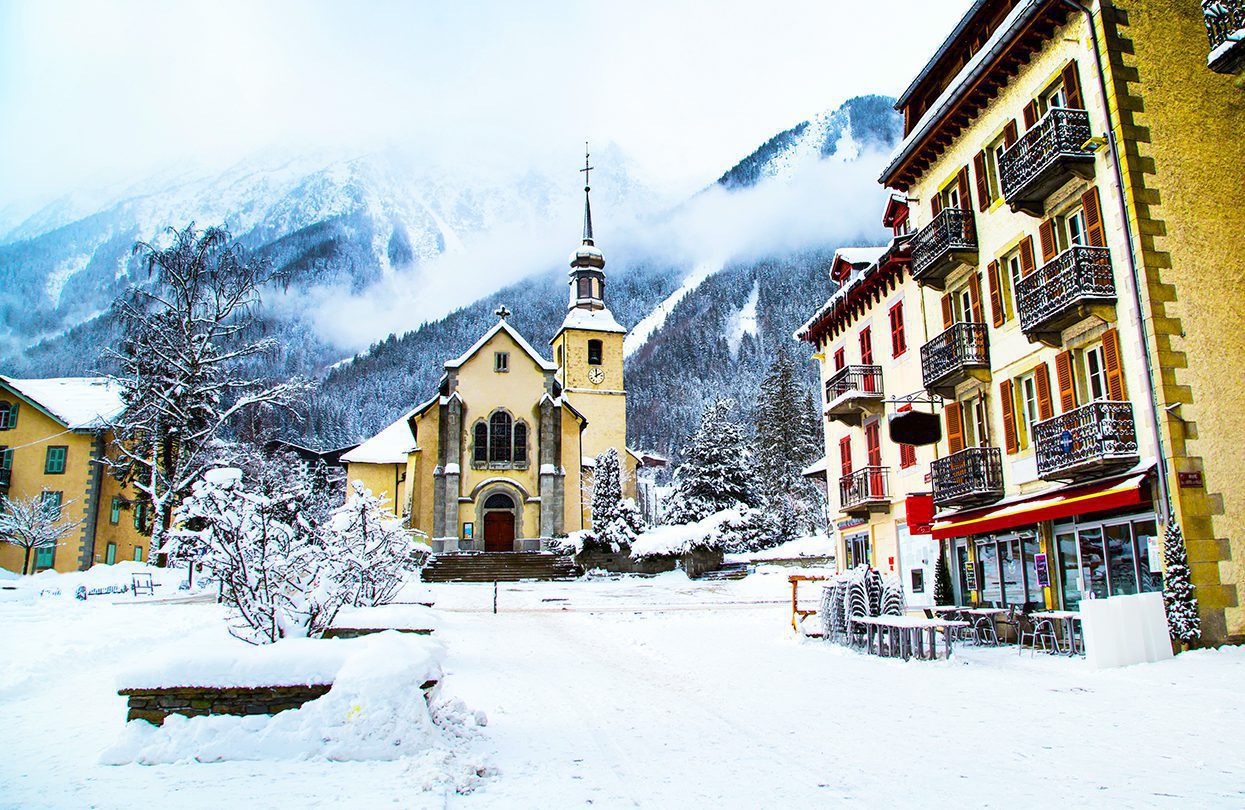 Church in Chamonix by Nataliya Nazarova