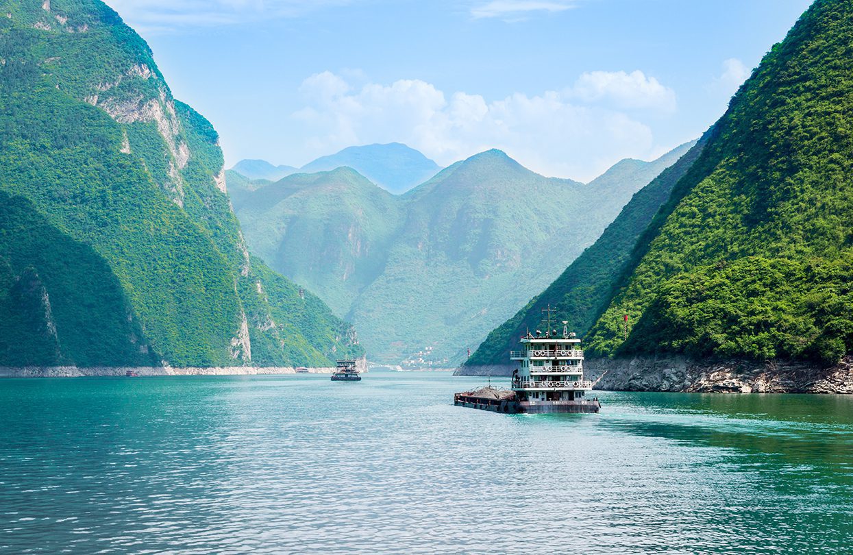 Ships on the Yangtze River by Daniel Doerfler