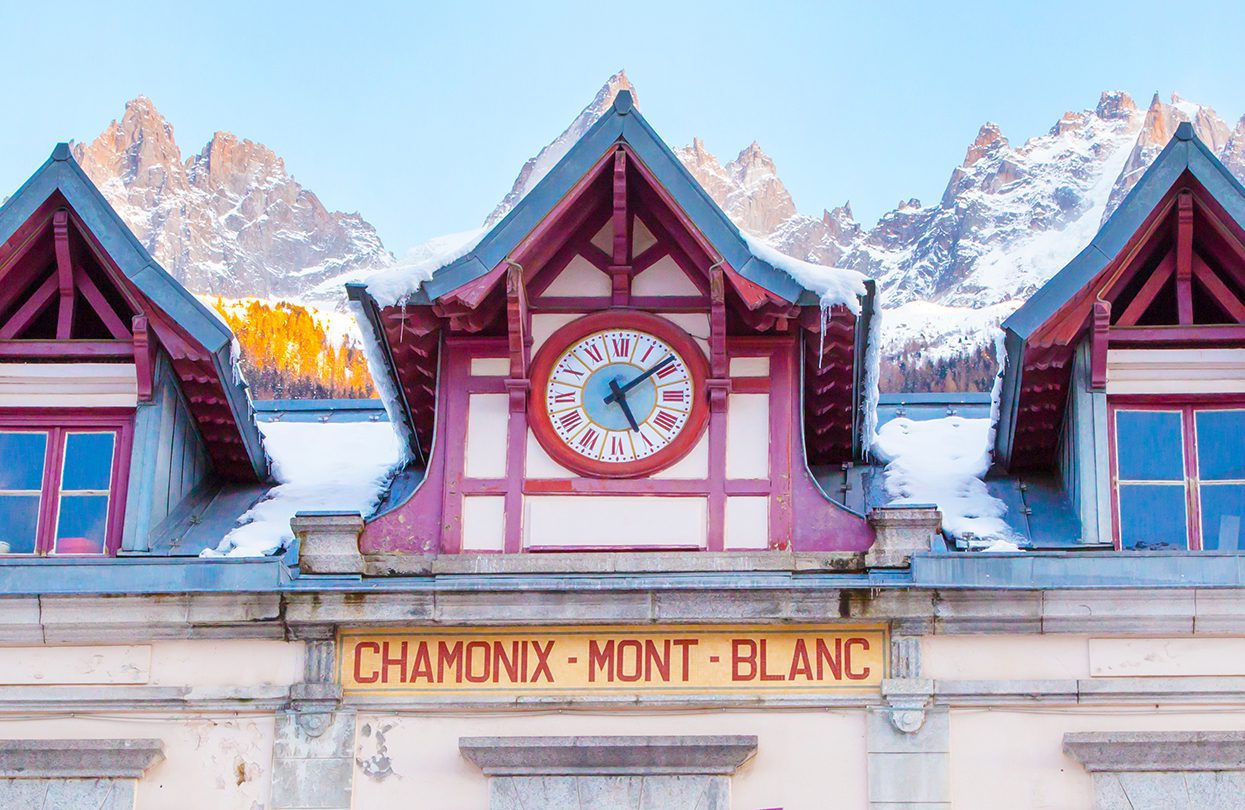 Chamonix train station near Mont Blanc By Nataliya Nazarova