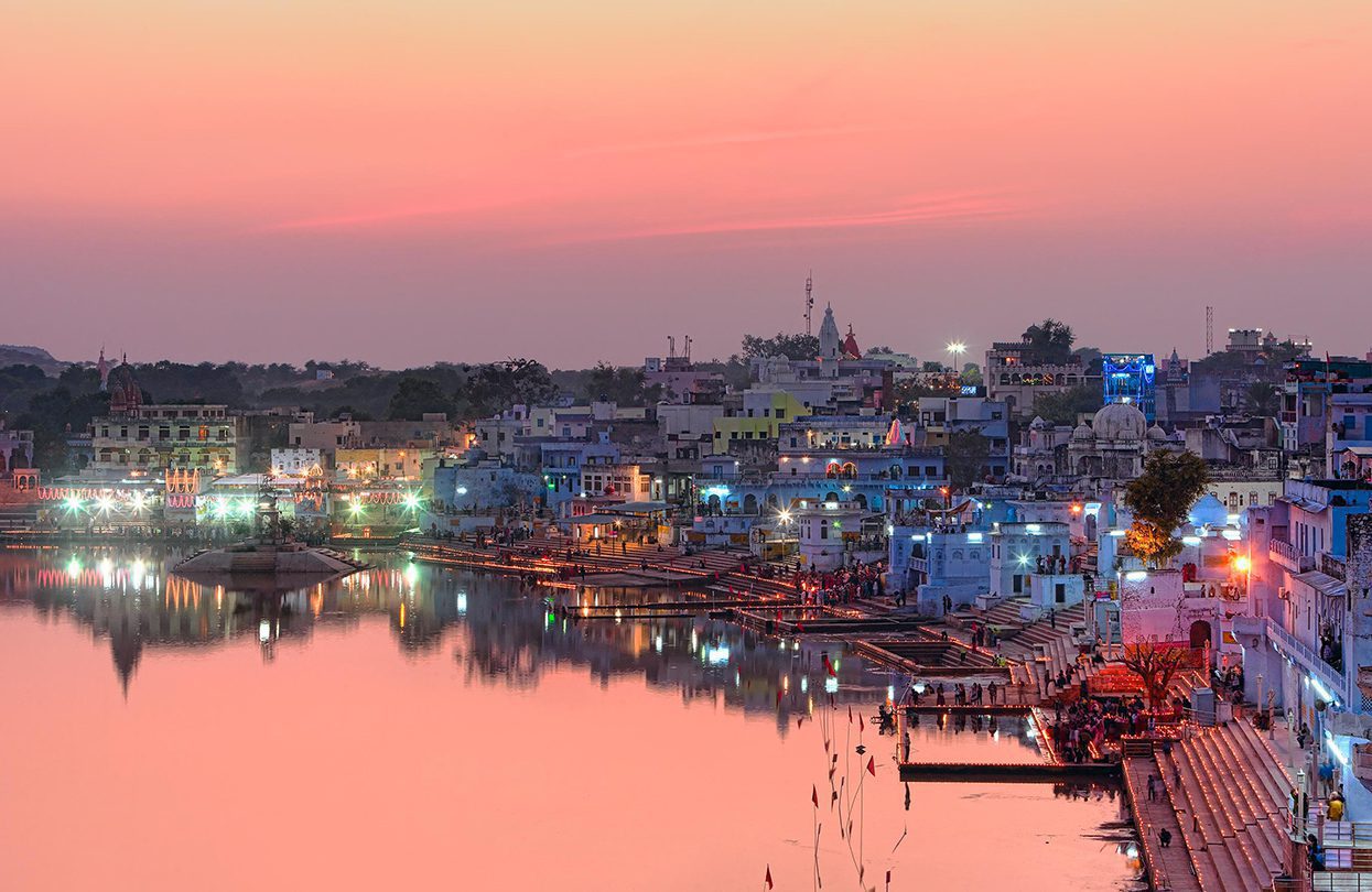 Pushkar at sunset