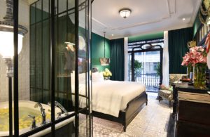 Expect to find bold, tastefully decorated rooms inspired by French haute couture