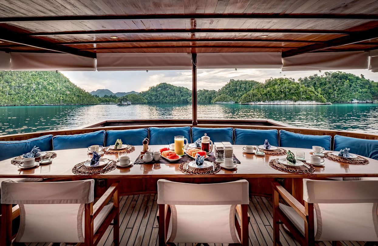 Enjoy a delectable spread with stunning views of the sea