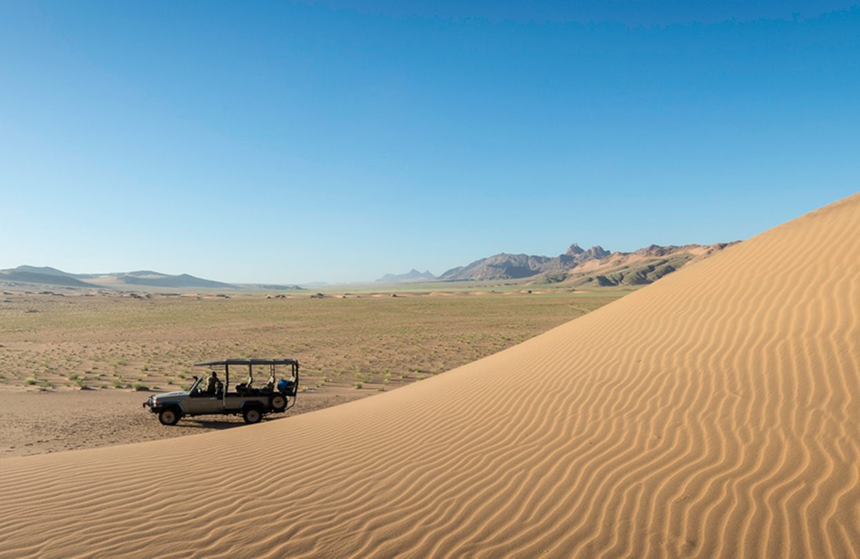 Explore the sprawling dunes at Serra Cafema in style and comfort