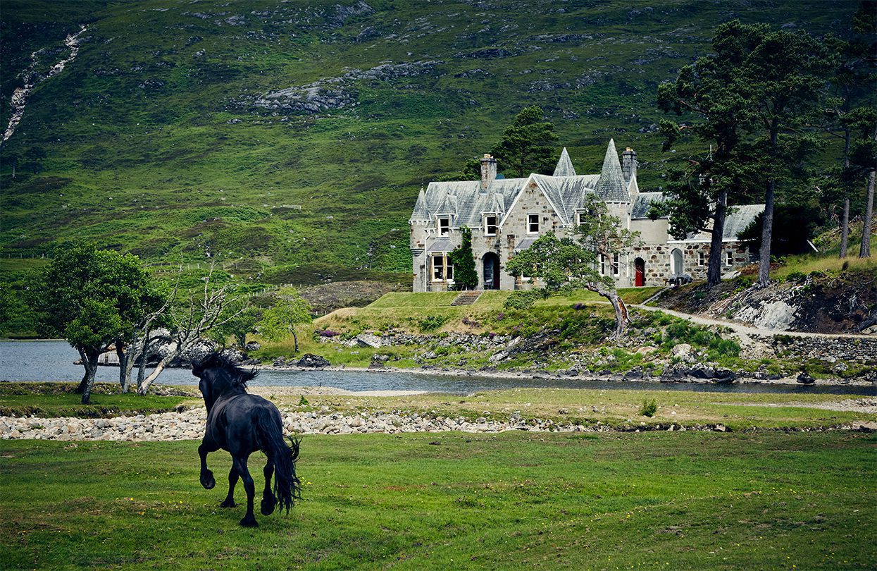 Glen Affric boasts 10000 acres of lush greenery and overlooks a loch